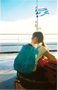 No Buquebus, voltando de Colonia del Sacramento